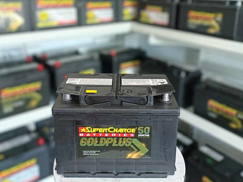 SUPERCHARGE MF66HR GOLDPLUS 750 CCA 50 MONTH WARRANTY BATTERY.