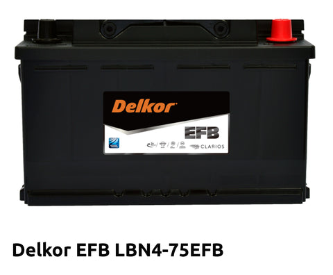 Delkor EFB LBN4-75EFB / DIN75L EFB / DIN77 EFB / FORD MONDEO START STOP BATTERY