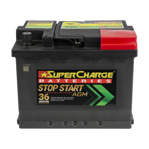 SUPERCHARGE START STOP MF55HSS AGM 680 CCA 36 MONTH WARRANTY BATTERY.