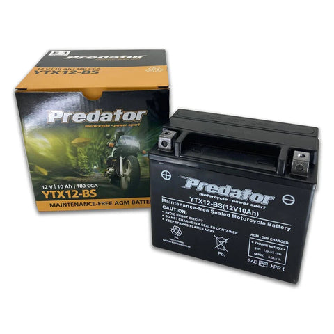 YTX12-BS 12V Sealed Predator Motorcycle Battery