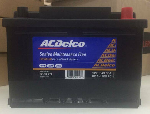 AcDelco Premium Battery S56220/DIN53LMF/455/MF55/DIN55MF/3552 3Yr. Warrenty.