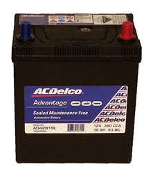 AC Delco Advantage AD42B19L Maintenance Free 12V 360 CCA 2 Year Warranty Battery.