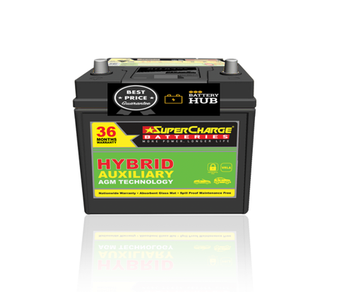 SUPERCHARGE D23R-AGM CAMRY HYBRID AUXILIARY BATTERY 36 MONTH WARRANTY