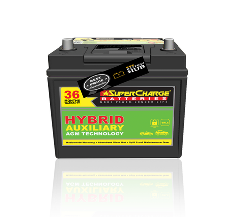 SUPERCHARGE D24R-AGM HYBRID AUXILIARY 36 MONTH WARRANTY AGM BATTERY.