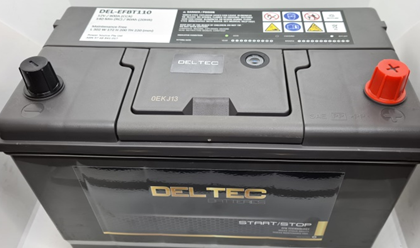 DELTEC EFBT110 800 CCA MAINTENANCE FREE CALCIUM TECHNOLOGY BATTERY.