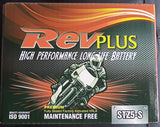 REVPLUS STZ5-S 12 MONTH WARRANTY MOTORCYCLE AGM BATTERY.