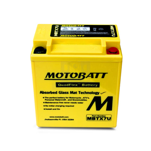 Motobatt MBTX7U 115 CCA 12V Motorcycle Battery.