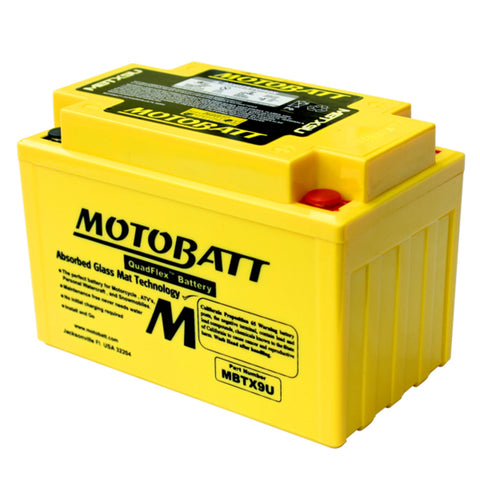 Motobatt MBTX9U 160 CCA 12V AGM Battery.