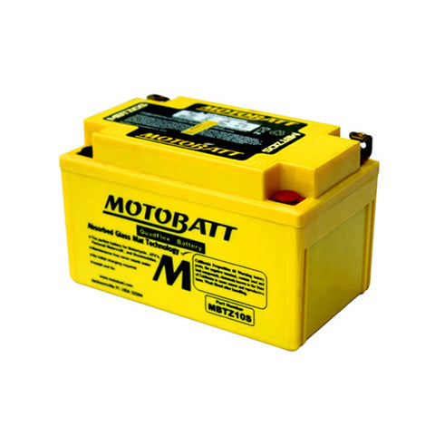 Motobatt MBTZ10S / STZ10S 12V 8.6Ah 190CCA AGM Motorcycle Battery with Quadflex Technology