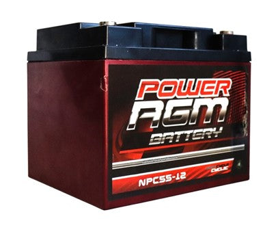 POWER AGM 55AH DEEPCYCLE MOBILITY BATTERY  12 MONTH WARRANTY BATTERY