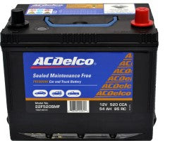 AcDelco Battery 22F520SMFDF Maintenance Free 3Year Warranty Battery.