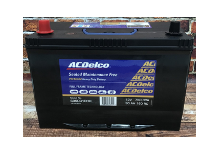 AcDelco S95D31RHD / MF95D31R / 382 / N70ZZ MF / 4705 Heavy Duty Battery 750CCA 3Year Warranty