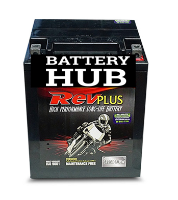 REVPLUS STZ30-3-PW* FACTORY ACTIVATED VRLA 12 MONTH WARRANTY MOTORCYCLE BATTERY.