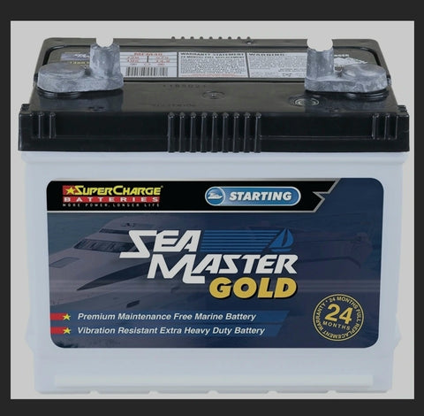 SUPERCHARGE SEAMASTER GOLD MFM48-575 CCA 24 MONTH WARRANTY BATTERY.