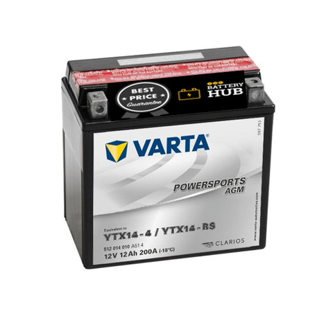 VARTA YTX14-BS AUXILIARY AGM BATTERY 12V 200A MERCEDES BENZ SECONDARY BACKUP BATTERY.