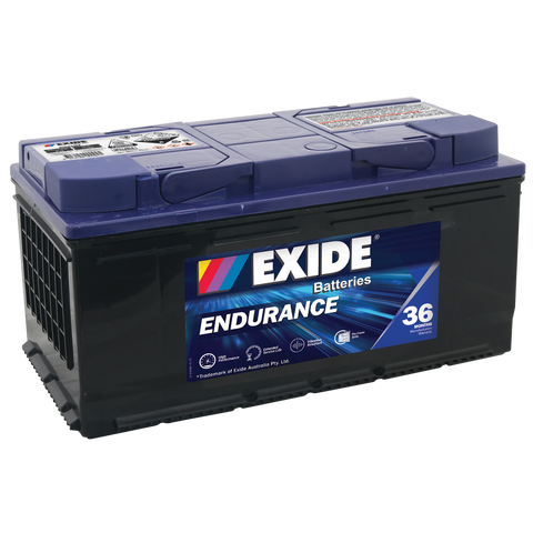 EXIDE ENDURANCE DIN88MF / DIN85L / SMF85L HEAVY DUTY 810 CCA 36 MONTH WARRANTY BATTERY.