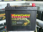 SUPERCHARGE GOLDPLUS MF55B24LS / 2136 / X60CMF / NS60LS 500 CCA 50 MONTH WARRANTY BATTERY.