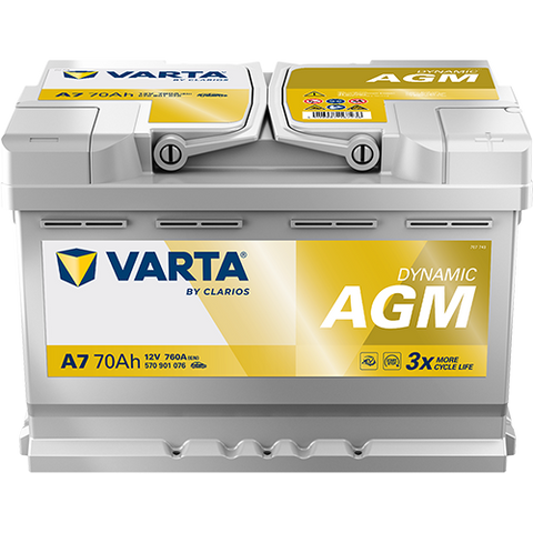 VARTA E39 / A7 SILVER DYNAMIC STOP / START 36 MONTH WARRANTY AGM BATTERY 570 901 076