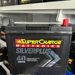 SUPERCHARGE SILVERPLUS SMFNS60L JAPANESE AUTOMOTIVE 480 CCA 40 MONTH WARRANTY BATTERY.