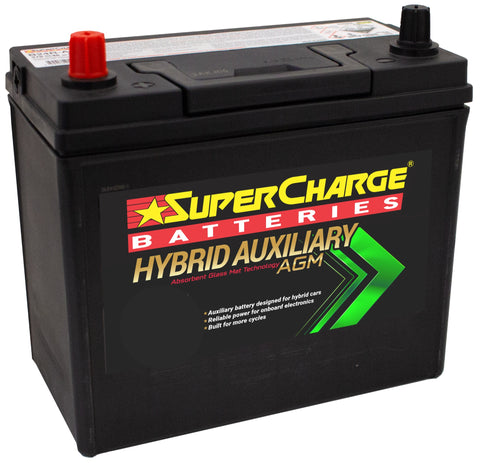 SUPERCHARGE B24R-AGM HYBRID AUXILIARY 24 MONTH WARRANTY BATTERY.
