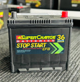 SUPERCHARGE MFD23EF START STOP EFB 685 CCA 36 MONTH WARRANTY BATTERY.