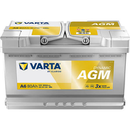 VARTA F21 - A6 / LN4 AGM SILVER DYNAMIC STOP/START 36 MONTH WARRANTY AGM BATTERY 580 901 080