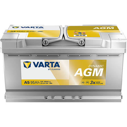 VARTA G14 / A5 / 595 901 085 / 4F0915105E SILVER DYNAMIC STOP START AGM BATTERY 3 YEAR WARRANTY / Mercedes - Benz A0009829108