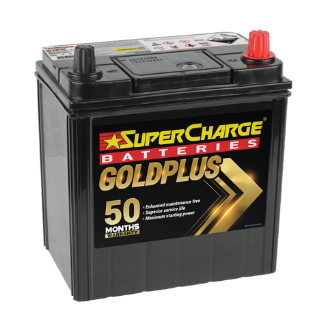 SUPERCHARGE MF40B20L GOLDPLUS 400 CCA 50 MONTH WARRANTY BATTERY.