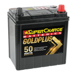 SUPERCHARGE MF40B20ZAL GOLDPLUS 400 CCA 50 MONTH WARRANTY BATTERY.
