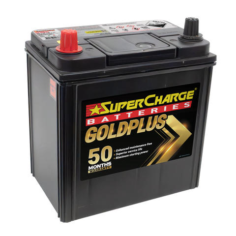 SUPERCHARGE MF40B20 GOLDPLUS 400 CCA 50 MONTH WARRANTY BATTERY.
