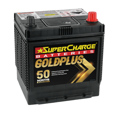 SUPERCHARGE GOLDPLUS MF50D20L 460 CCA 50 MONTH WARRANTY BATTERY.