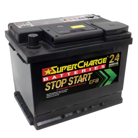 SUPERCHARGE MF55HEF START STOP EFB 660 CCA 24 MONTH WARRANTY BATTERY.