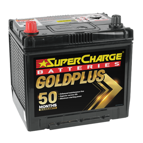 SUPERCHARGE GOLDPLUS MF75D23R 650 CCA 50 MONTH WARRANTY BATTERY.