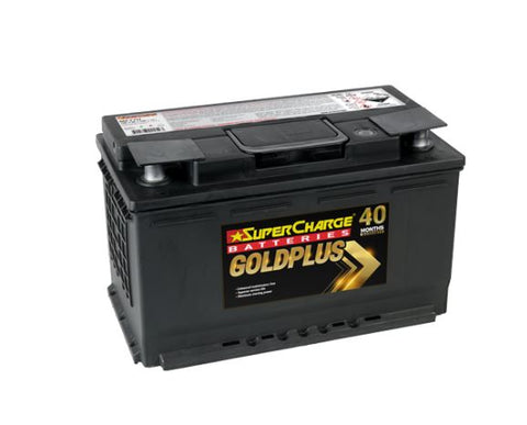 SUPERCHARGE GOLDPLUS MF77H EUROPEAN AUTOMOTIVE 840 CCA 40 MONTH WARRANTY.