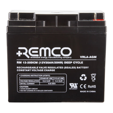 RM12-20DCM 12V 20Ah AGM Deep Cycle Battery - 24 Months Warranty