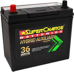 SUPERCHARGE B24R-AGM HYBRID AUXILIARY 36 MONTH WARRANTY BATTERY.