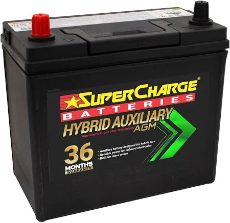 SUPERCHARGE B24R-AGM HYBRID AUXILIARY 36 MONTH WARRANTY BATTERY.