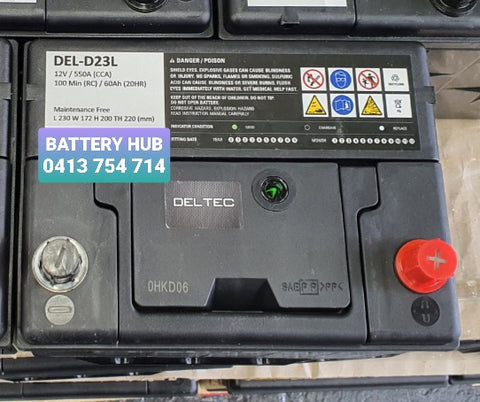 DELTEC D23L / SMF55D23L / 70D23L / MF75D23L / 55D23CMF HIGH CCA HEAVY DUTY BATTERY 2 YEAR WARRANTY
