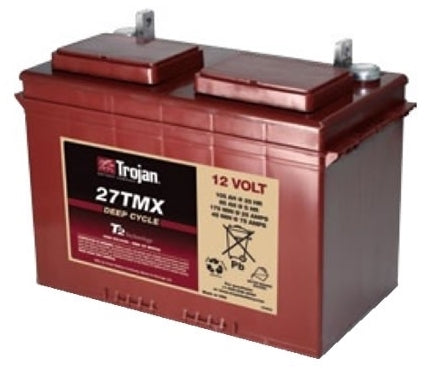 TROJAN DEEP CYCLE 12v 27TMX 105Ah FLOODED T2 TECHNOLOGY BATTERY.