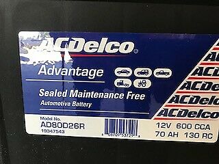 ACDELCO AD80D26R / MF80D26R / NS70 / N50ZZMF AC DELCO  2 YEAR WTY BRAND NEW BATTERY