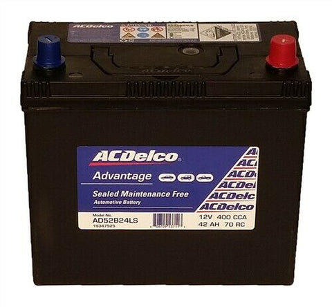 ACDELCO AD52B24LS BATTERY ( MF55B24LS / 341 / 60CMF / NS60LS MF / 2136 ) 2 YEAR WTY ON SALE