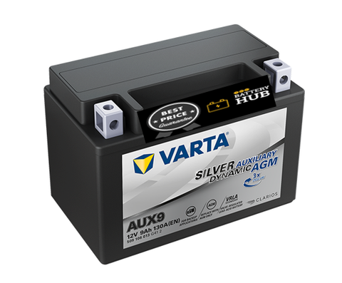 VARTA AUX9 SILVER AUXILIARY DYNAMIC-24 MONTH WARRANTY AUX AGM BATTERY.