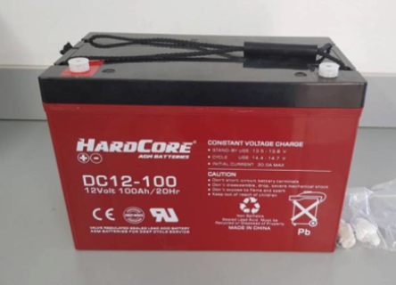 DC12-100 HARDCORE DEEP CYCLE 12 MONTH WARRANTY AGM BATTERY.