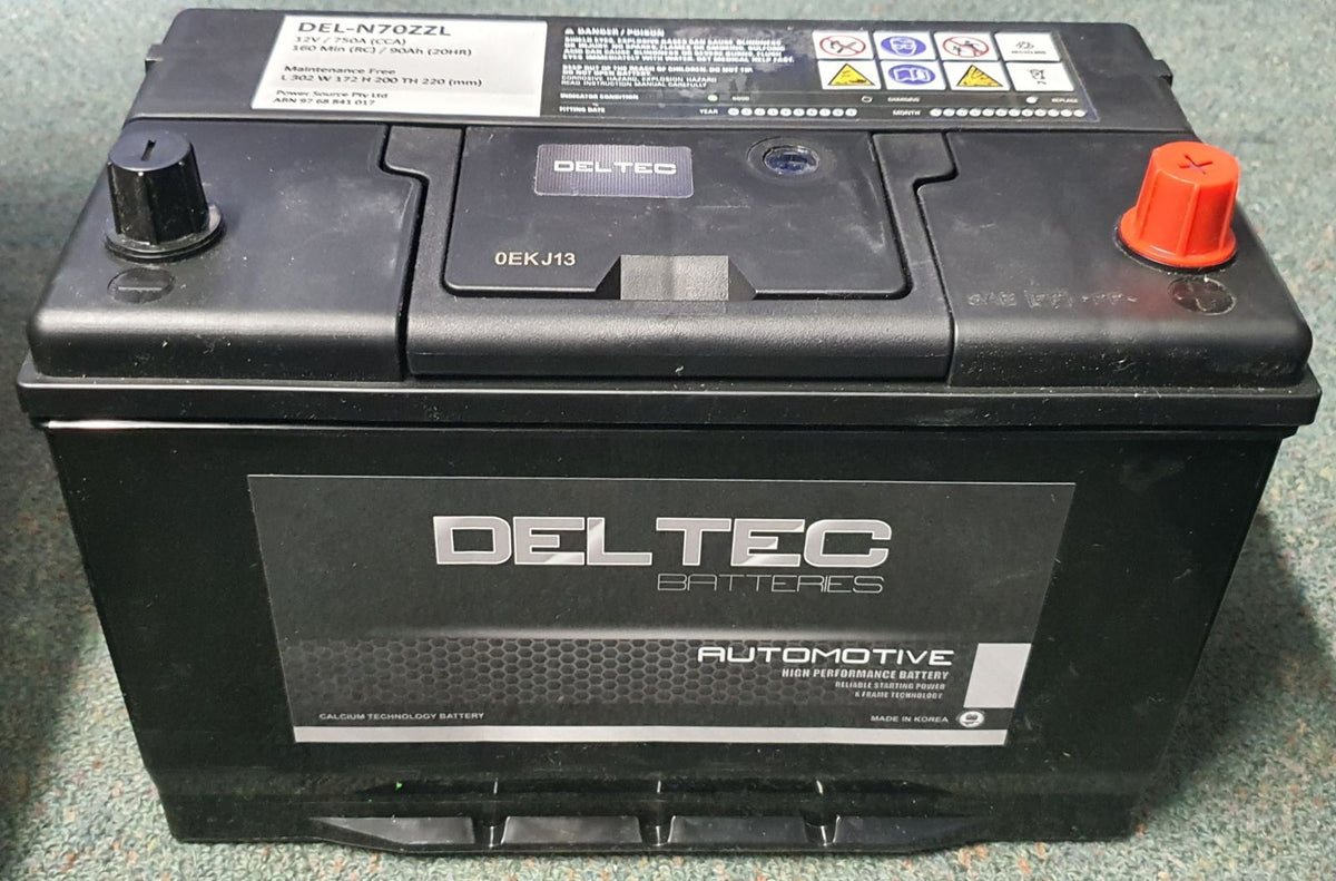 DELTEC N70ZZL / DEL-N70ZZL 750 CCA MAINTENANCE FREE 90AH MODERN TECHNO ...