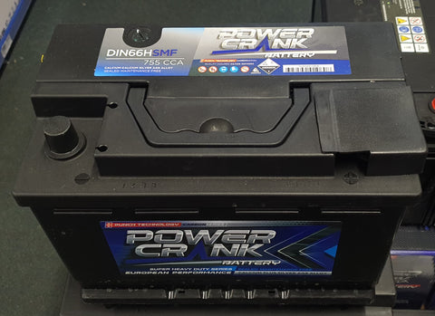 POWER CRANK DIN66H SMF HEAVY DUTY SERIES 12V 700 CCA 2 YEARS WARRANTY BATTERY.