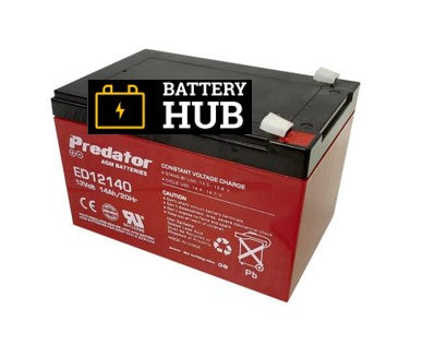 PREDATOR ED12140 DEEP CYCLE 12 MONTH WARRANTY AGM BATTERY.