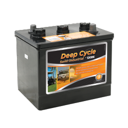 EXIDE ED12 DEEP CYCLE SEMI-INDUSTRIAL 12 MONTH WARRANTY BATTERY.