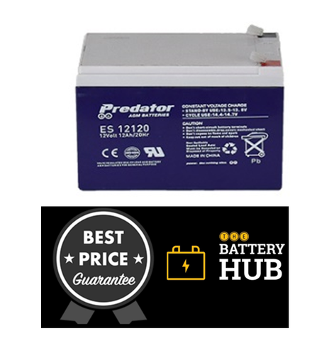 PREDATOR ES12120 -AGM GENERAL PURPOSE 12 MONTH WARRANTY BATTERY.