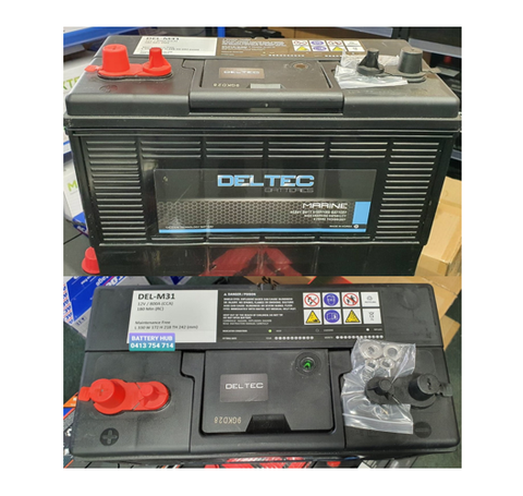 DELTEC M31 STARTING 24 MONTH WARRANTY MARINE BATTERY.