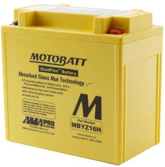 Motobatt MBYZ16H 240 CCA 12V Motorcycle AGM Battery